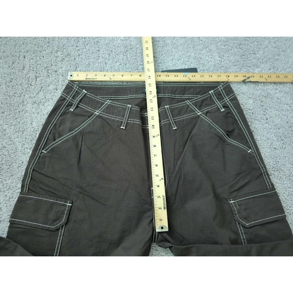 True Religion Cargo Pants Mens 36 Brown Straight Leg Ripstop Contrast Stitch NWT